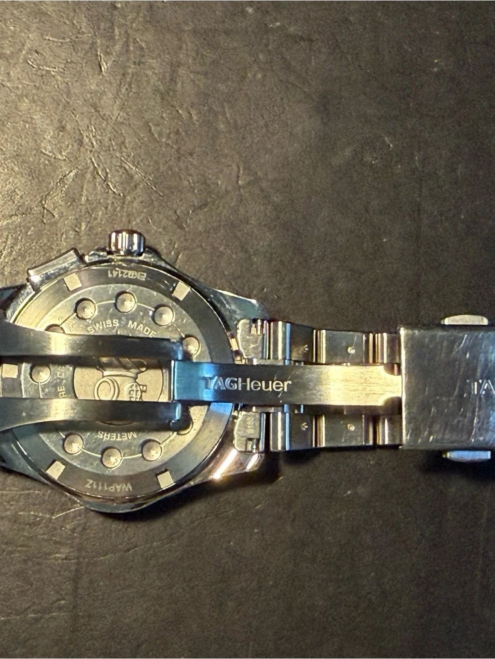 TAG Heuer Aquaracer Grande Date Alarm WAP111Z Quartz Diver — Serviced 2026